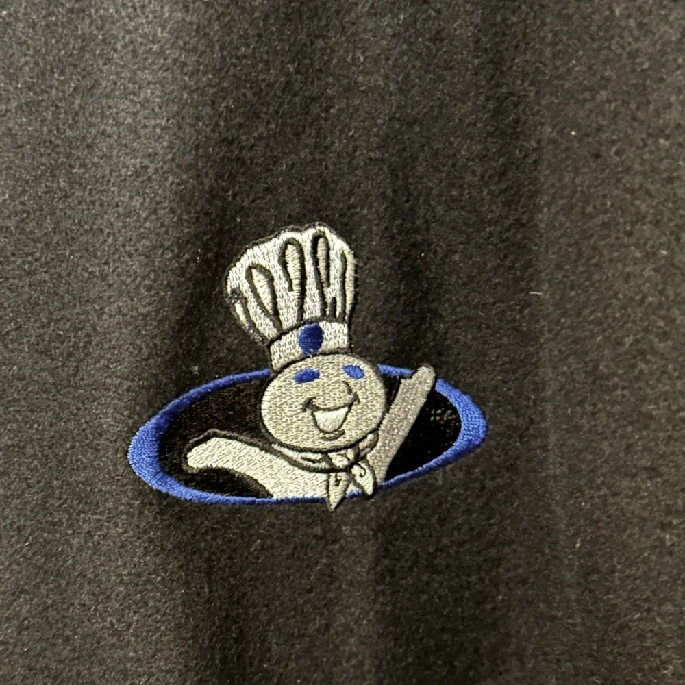 Pillsbury Doughboy Poppin Fresh Varsity Letter Jacket Coat Leather XL